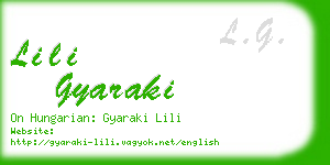 lili gyaraki business card